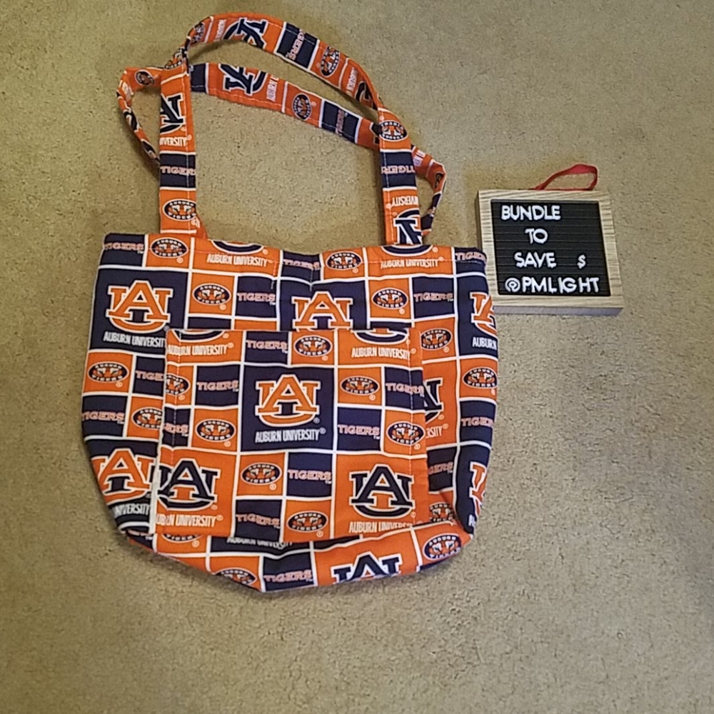 Auburn University Tote Bag by Rosa Orange Blue White